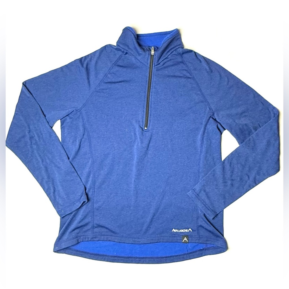 Avalanche Polartec Womens Large Blue Quarter Zip Pullover Sweater Athletic‎